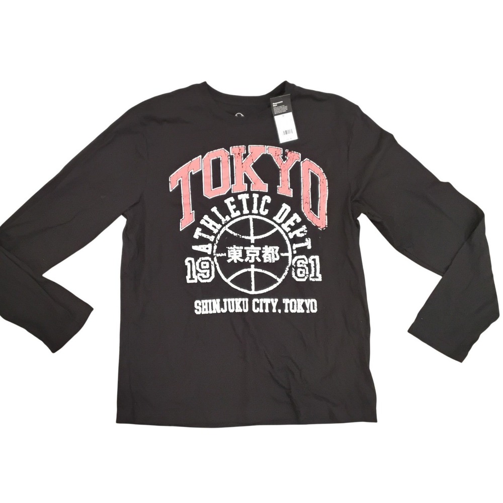 Original Use Mens Tokyo Athletic Dept Long Sleeve Graphic Tee Black M W9YZ4L